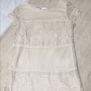 Cream Crochet Dress